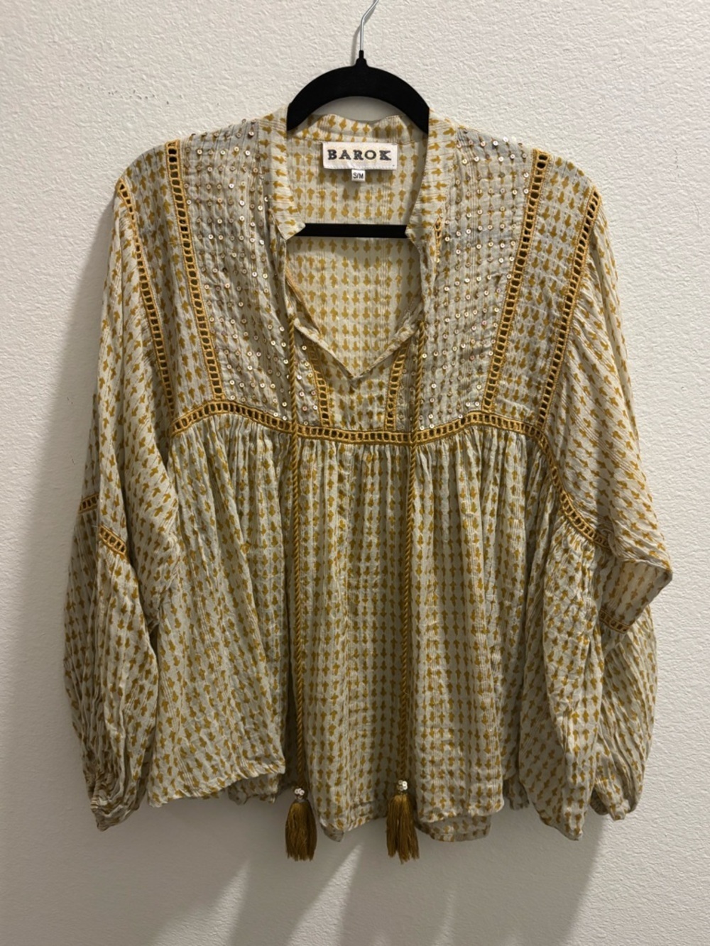 Barok Paris babydoll tunic top, size S/M